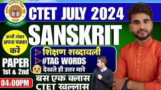 CTET Sanskrit Pedagogy, शिक्षण शब्दावली/Positive & Negative Tag Word, CTET के लिए सर्वश्रेष्ट Video