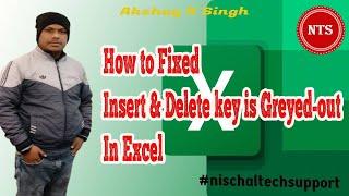 How to Fix Cut, Copy, Insert, Delete Disabled in Excel | MS Excel Cut Insert Greyed out issues