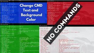 How to Change CMD Text and Background Color Without Any Commands Windows 7/8/10 By Tech Advice