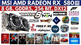 MSI RADEON RX 580, 8GB, GDDR5, 256BIT, DX12, GAMING GRAPHIC CARD, BENCHMARK, GAMEPLAY