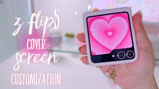 Z FLIP5 COVER SCREEN CUSTOMIZATION  ║ tips and tricks on making a  moving coverscreen wallpaper ║