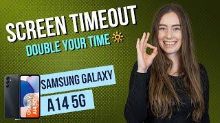 Samsung Galaxy A14 5G  - How to change Screen Timeout •  •  • ⏱ • Tutorial