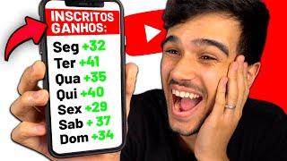 COMO GANHAR 30 INSCRITOS TODOS OS DIAS NO YOUTUBE!!