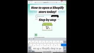 How to open a Shopify Store Today! Step-by-step