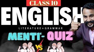 ENGLISH FULL REVISION MARATHON | MOST IMPORTANT QUESTION OF ENGLISH| MENTI QUIZ LIVE CLASS 10