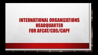 International organizations headquarter quiz in ENGLISH