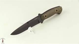 TAC1 Survival Knife with Green Canvas Micarta