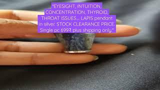 Improve EYESIGHT, INTUITION, THYROID ISSUES.... LAPIS pendant #shorts #youtubeshorts #shortsvideo