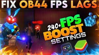 FIX Low FPS Lag Problem After OB44 Update Free Fire PC Sensitivity Settings | Bluestacks 5 | MSI 5