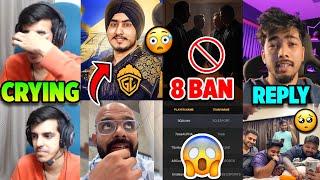 CRYING on Live - Very Emotional Omg! 8 Players Ban GodLike, S8uL Goldy, Scout, Ronak, All Reply