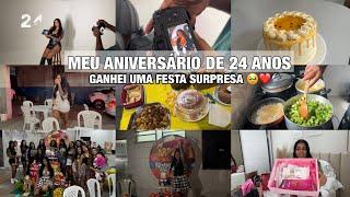 VLOGÃO: MEU ANIVERSÁRIO DE 24 ANOS| GANHEI UMA FESTA SURPRESA| Almoço| Fotos| Abrindo PRESENTES ️