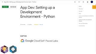 Qwiklabs | App Dev: Setting up a Development Environment - Python [GSP183]