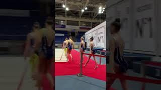 Rhythmic gymnastics group routine 