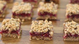 Raspberry Oatmeal Squares Recipe | How to Make Raspberry Oatmeal Bars