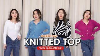 Shopee Haul KNIT TOP / LONGSLEEVE Hijab friendly mulai 50ribu aja!