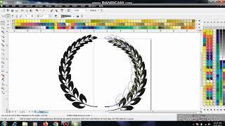 Creating leaf logo in Coreldraw X4