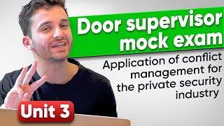 SIA Door Supervisor Course Unit 3 Mock Exam | Door Supervisor Exams