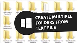 How To Create Multiple Folders From Text File