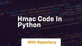 hmac code in python