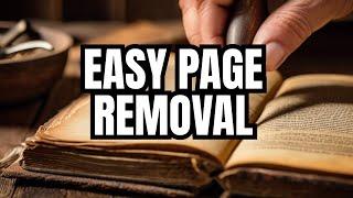 Quick Tip for Removing Book Pages