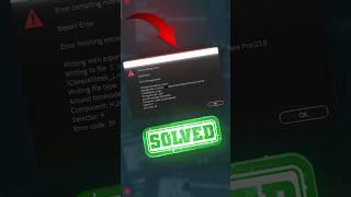 Error compiling movie #premierepro #premiere #premiereprocc #adobeaftereffects #edit