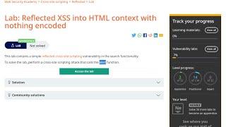 Web Security Academy | XSS | 1 - Reflected HTML Context Nothing Encoded