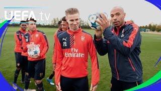 Amazing Arsenal skills challenge with Thierry Henry