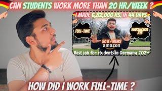 HOW DID I WORK FULL-TIME AS A STUDENT AT AMAZON | 20 HR/WEEK RULE EXPLAINED !! | IS IT ALLOWED?