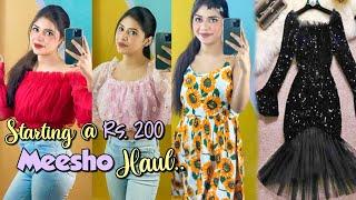 Trendy Tops & Dress Haul Starting Rs.200 || Meesho Affordable Haul