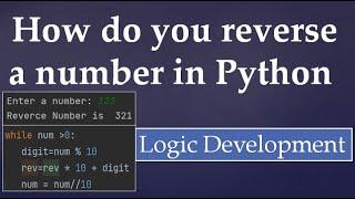 17. What is the logic to reverse a number in Python?