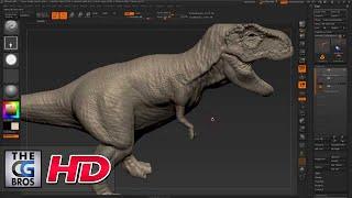 CGI 3D Tutorial : "Zbrush: Beginner"s Sculpting a T Rex - Part 3" - by Edge3D