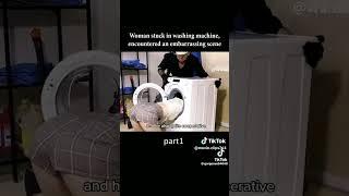 Woman gets stuck in her washing machine!!