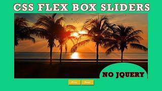 How To Create Flex Box Slider Using Just HTML CSS And JS | Creative Slider Effects JavaScript