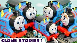 Lots of Thomas Trains working together in these Toy Train Stories