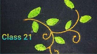 March 15, 2022Class 21: Maggam work// Maggam work tutorial// How to stitch small leaf on maggam work