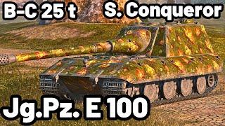 Jg.Pz. E 100, B-C 25 t & Super Conqueror | WOT Blitz Pro Replays