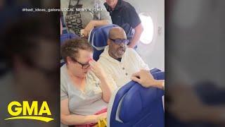 Passenger on Southwest flight met by cops after complaining about crying baby l GMA