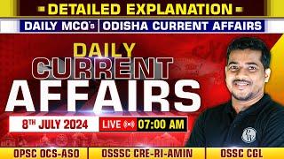 Daily Current Affairs : 8th July,2024 | OPSC OCS-ASO, OSSSC CRE-RI-AMIN, OSSC CGL | OPSC Wallah