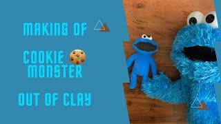 Making of Cookie Monster from Sesame Street Out of Clay