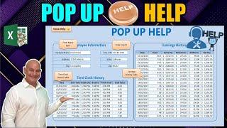 How To Show Help Pop On Click and Mouse Hover in Microsoft Excel