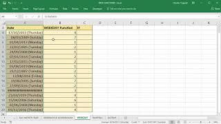 Use Excel to Convert Date to Day of Week Using WEEKDAY