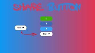 Share Button | How to create Share button in HTML and CSS