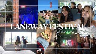 LANEWAY FESTIVAL 2024 WEEKEND VLOG  | trip to brisbane + matcha  and o-bagel  + music concerts !