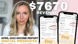 April Etsy income report | How I made $7670 in one month