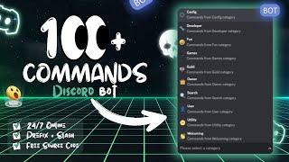  How To Make Discord Bot  + 100+ Commands + No Coding Required 