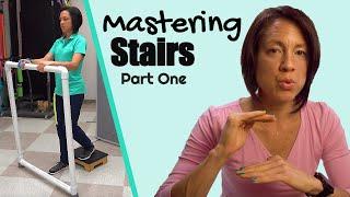 How do you go up and down stairs safely?