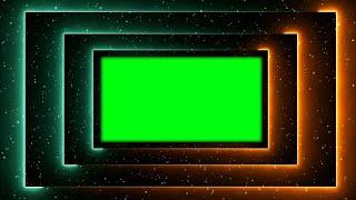 Neon frame green screen BORDER Animation Effect HD Footage | Chroma key