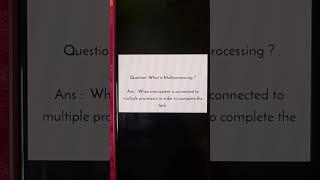 What is multiprocessing? #java #javainterviewquestions #threding