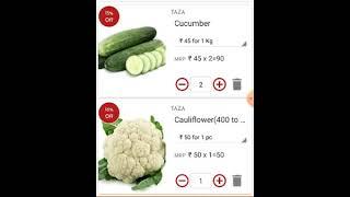 Taza Sabji app - an Online Vegetable and Fruits store app for your daily household needs.