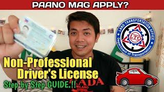 PAANO KUMUHA NG NON-PROFESSIONAL DRIVER'S LICENSE 2020